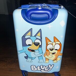 Kids Rolling Suitcase - Blue and Orange